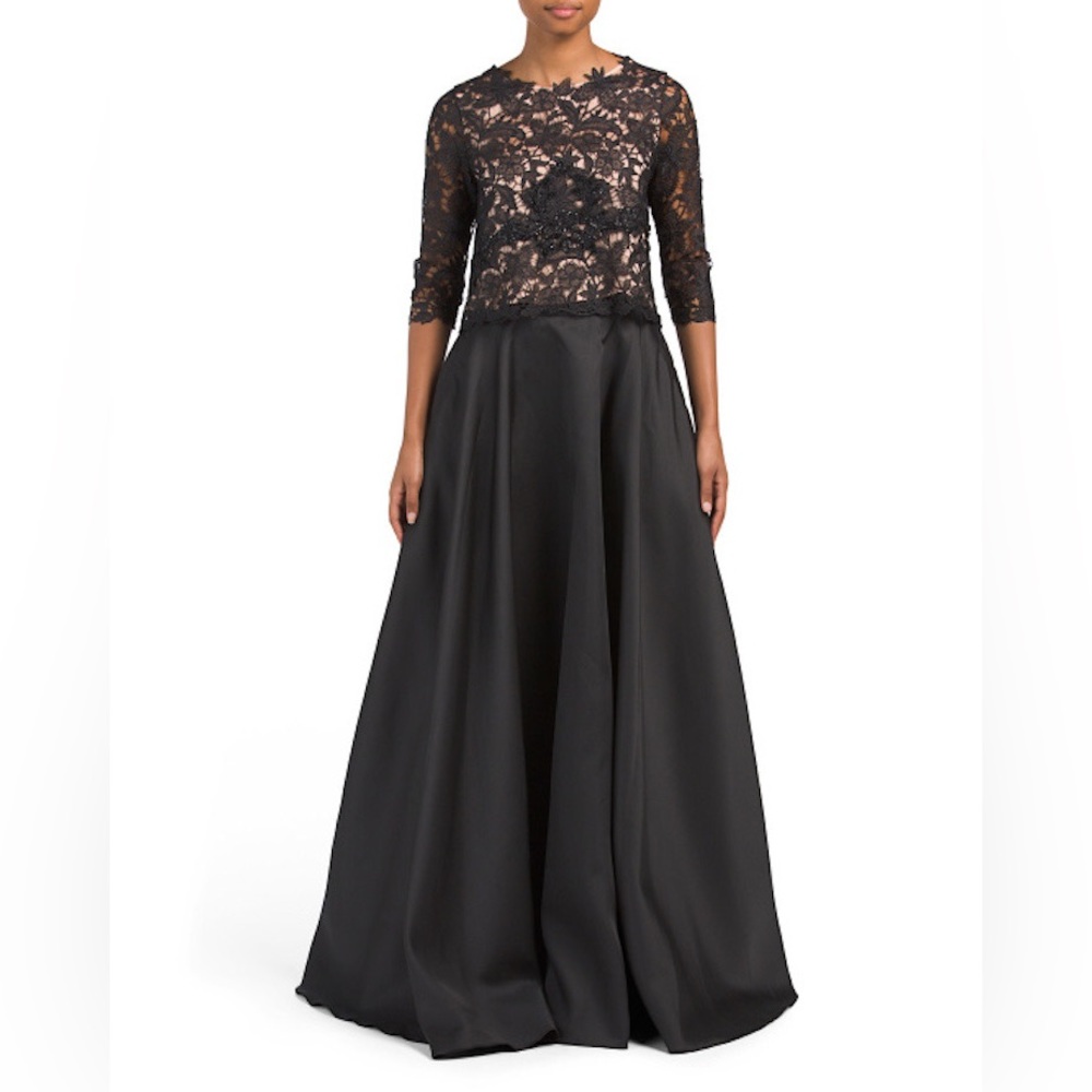 Lotus Threads Lace & Beaded 2 Piece Formal Ball Gown